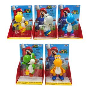 Super Mario Yoshi 2.5" Mini Action Figures Nintendo Jakks Pacific Lot of 5 NEW